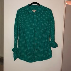 Polka dot button down